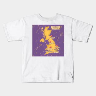 Haunted Map Of Great Britain Kids T-Shirt